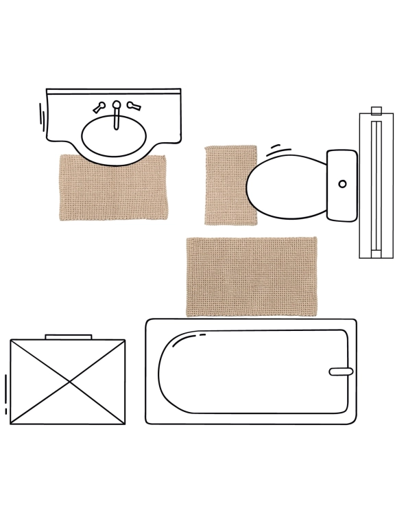 Efloor Dywanik Łazienkowy Belweder 40x06cm Beżowy