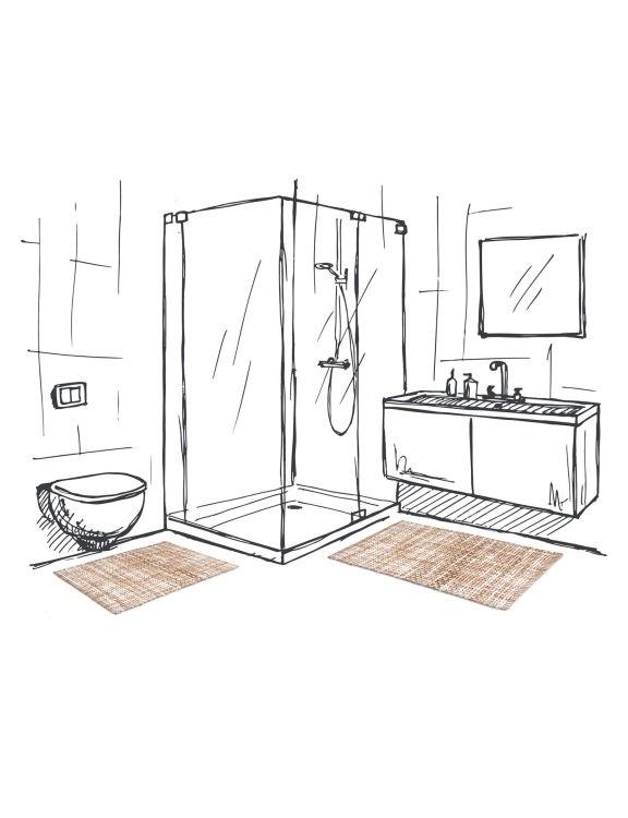 Efloor Dywanik Łazienkowy Belweder 50x80cm Melanż Beżowy