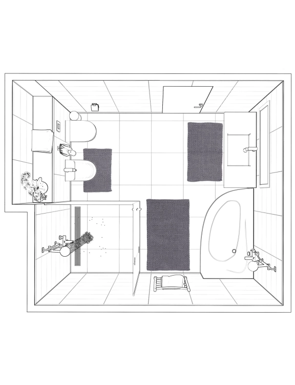 Efloor Dywanik Łazienkowy Belweder 50x80cm Antracytowy