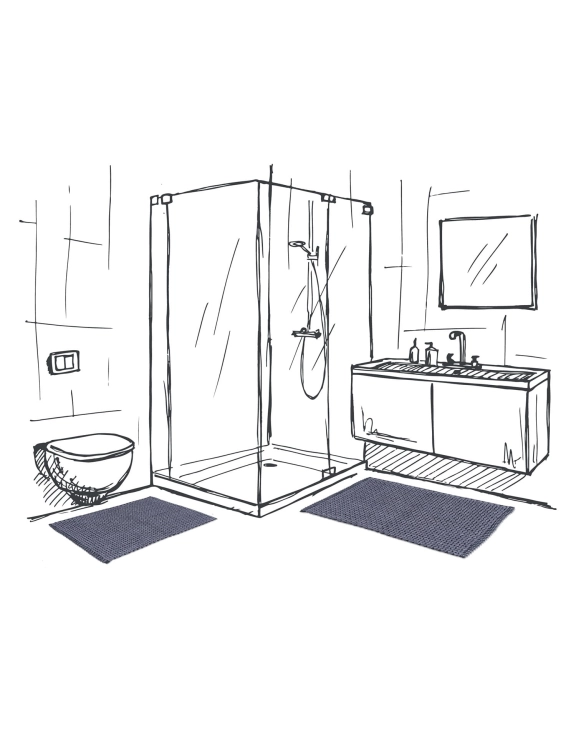 Efloor Dywanik Łazienkowy Belweder 50x80cm Antracytowy