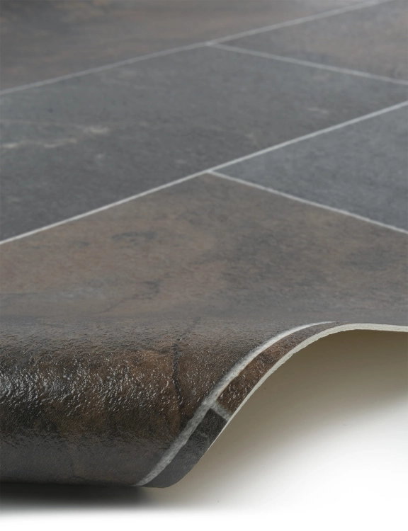 Efloor Wykładzina PCV 4m Riva Salisbury 699 Płytka Ciemny Szary