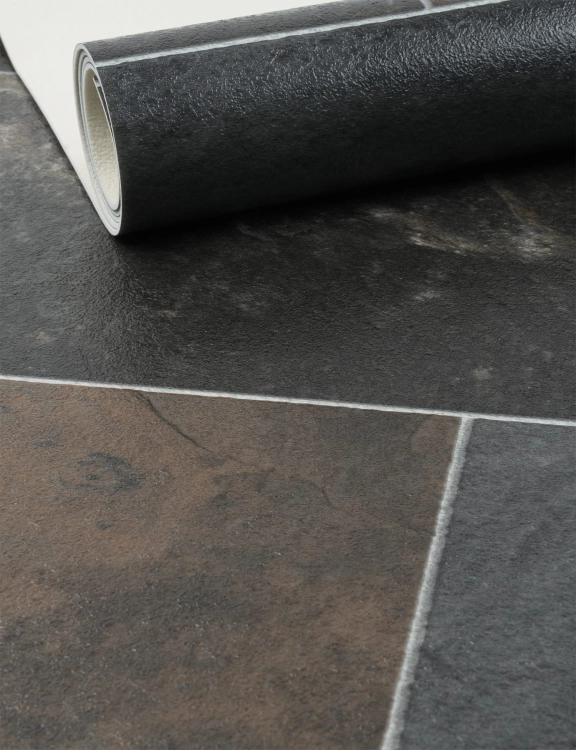 Efloor Wykładzina PCV 4m Riva Salisbury 699 Płytka Ciemny Szary