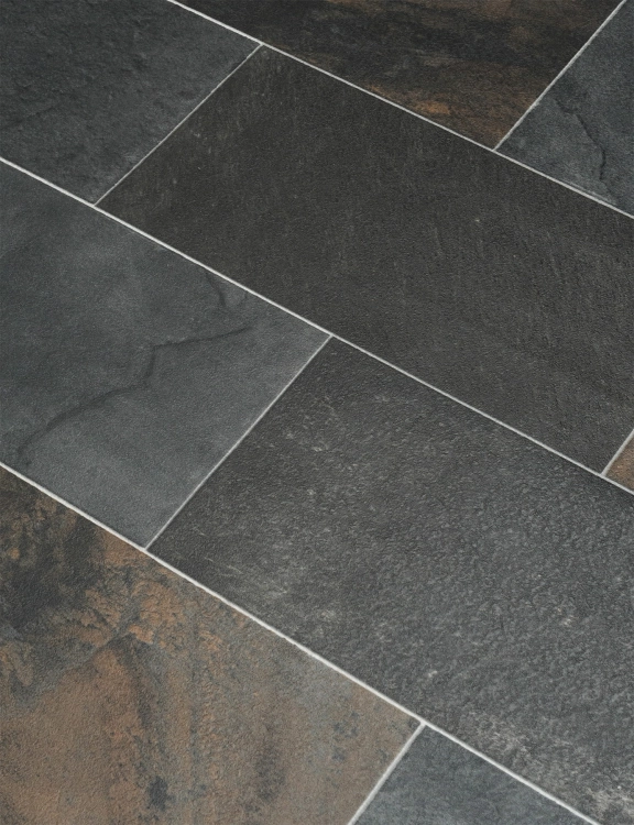 Efloor Wykładzina PCV 4m Riva Salisbury 699 Płytka Ciemny Szary