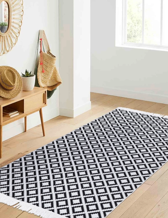 efloor Dywan Kilim Gold Romby Biały 80x150 cm