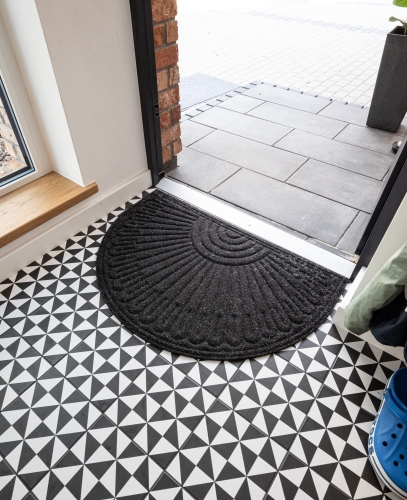 e-floor Wycieraczka Half Moon Contours Czarny