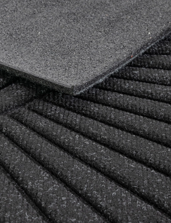 e-floor Wycieraczka Half Moon Contours Czarny