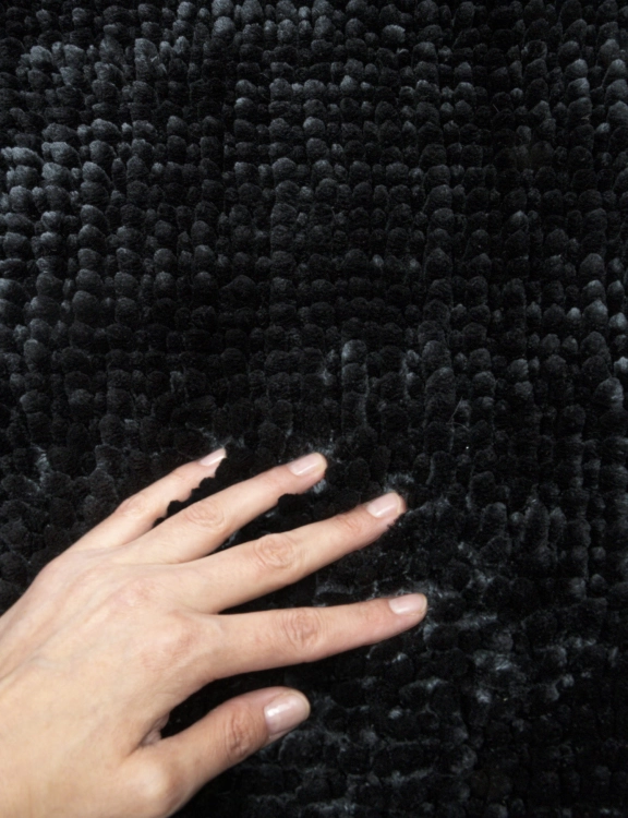 Efloor Komplet Dywaników Łazienkowych Chenille Velvet Zestaw 2szt Czarny