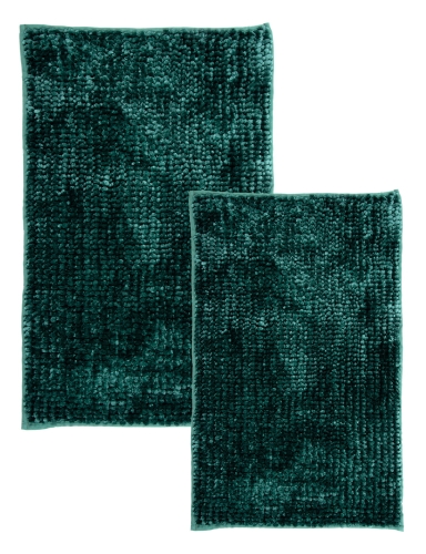 Efloor Komplet Dywaników Łazienkowych Chenille Velvet Zestaw 2szt Zielony