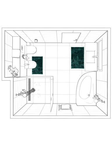 Efloor Komplet Dywaników Łazienkowych Chenille Velvet Zestaw 2szt Zielony