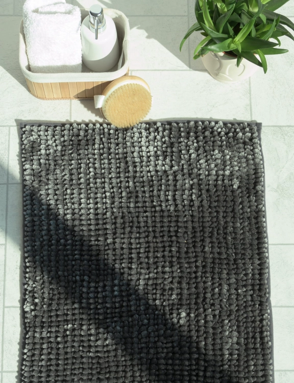 Efloor Komplet Dywaników Łazienkowych Chenille Velvet Zestaw 2szt Grafitowy