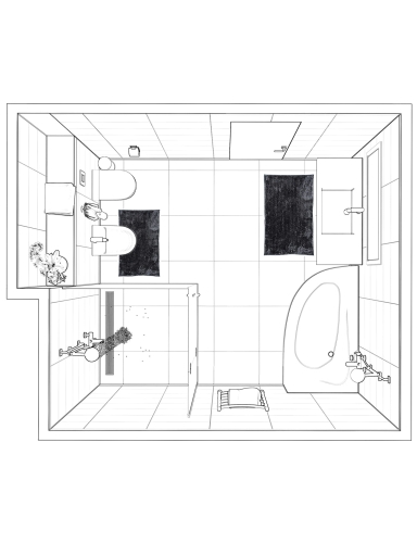 Efloor Komplet Dywaników Łazienkowych Chenille Velvet Zestaw 2szt Grafitowy