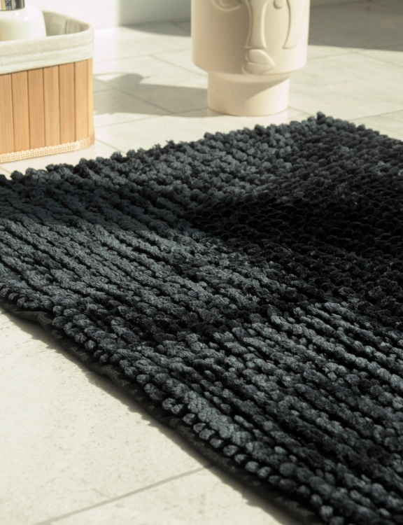 Efloor Komplet Dywaników Łazienkowych Chenille Velvet 50x80+60x90 Czarny