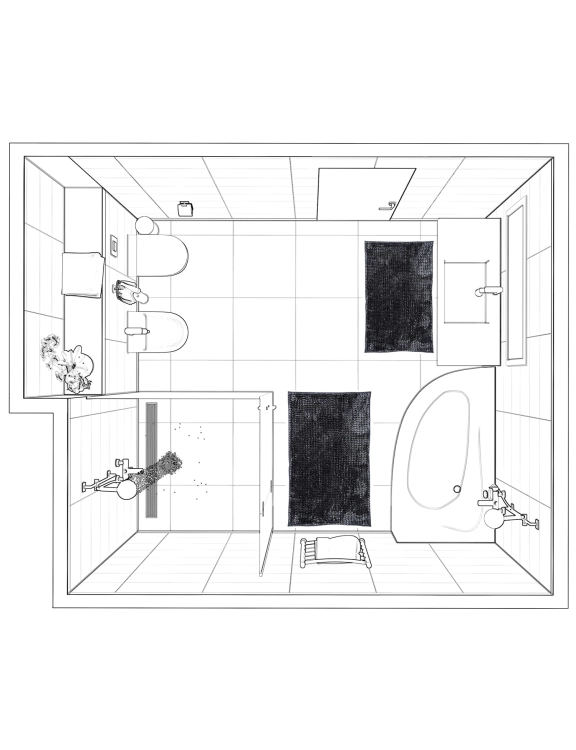 Efoor Komplet Dywaników Łazienkowych Chenille Velvet 50x80+60x90 Grafitowy