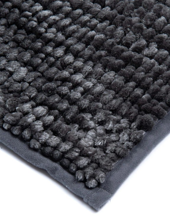 Efoor Komplet Dywaników Łazienkowych Chenille Velvet 50x80+60x90 Grafitowy