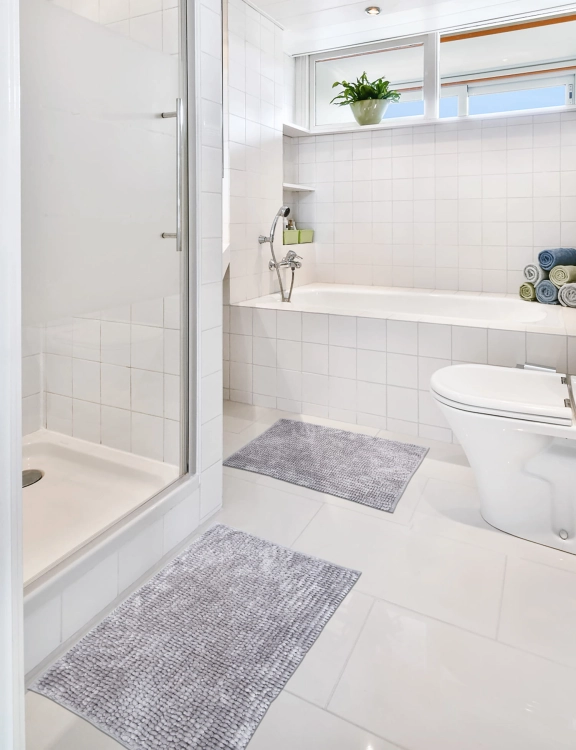 Efloor Komplet Dywaników Łazienkowych Chenille Velvet Zestaw 2szt Szary