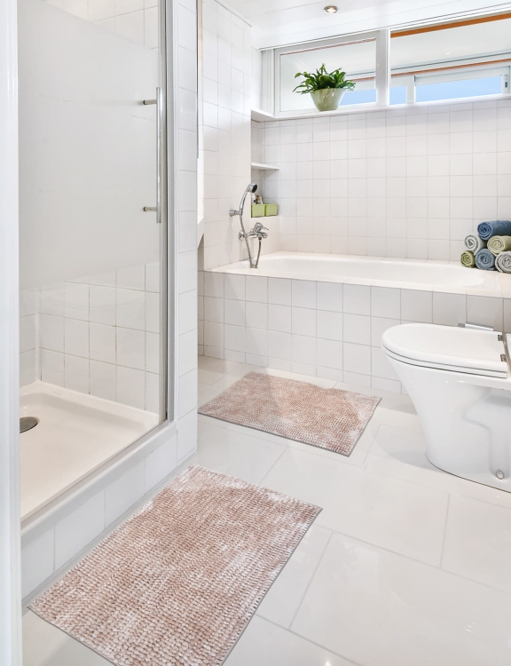 Efloor Komplet Dywaników Łazienkowych Chenille Velvet Zestaw 2szt Beżowy