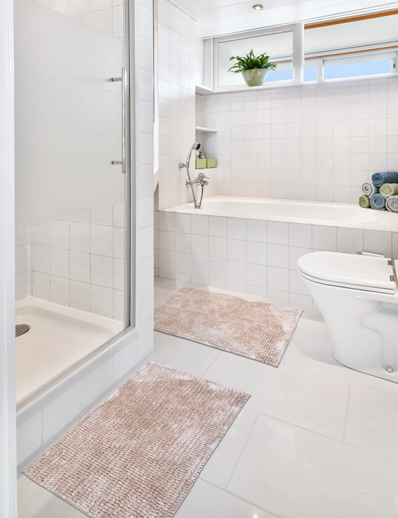 Dywanik Łazienkowy Chenille Velvet 60x90cm Beżowy