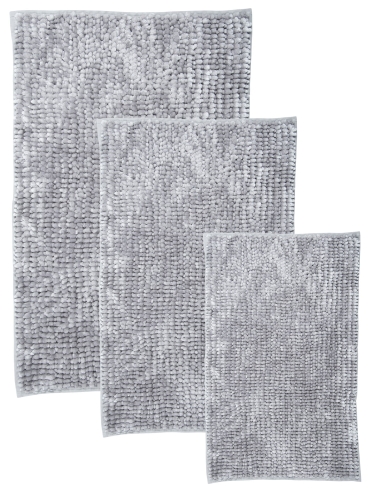 Efloor Komplet Dywaników Łazienkowych Chenille Velvet 3el Szary