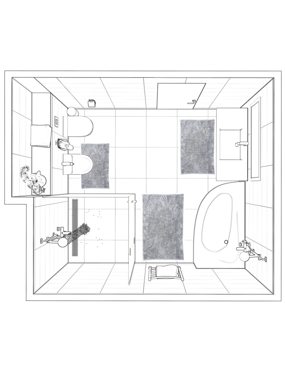 Efloor Komplet Dywaników Łazienkowych Chenille Velvet 3el Szary