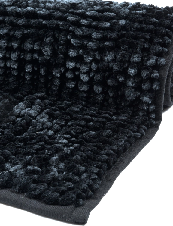 Komplet Dywaników Łazienkowych Chenille Velvet 3el Czarny