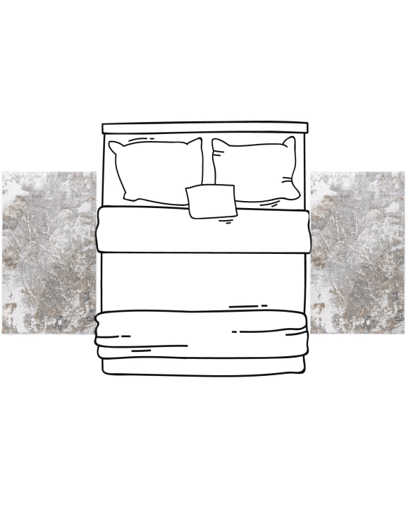 Efloor Dywan Nowoczesny Wenecja 67x120cm Marmur Szary