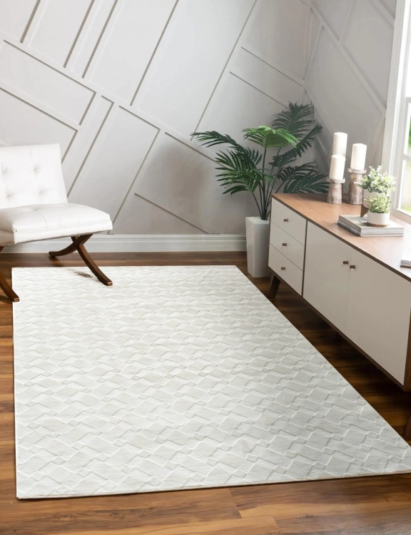 Efloor Dywan Nowoczesny 3D Stilo 160x220cm Geometryczny Kremowy