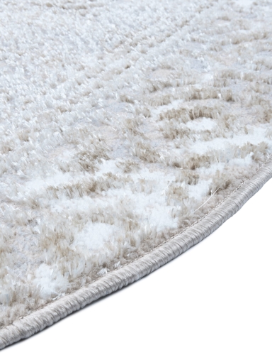 Efloor Dywan Nowoczesny Wenecja 120cm Okrągły Ornament Beżowy