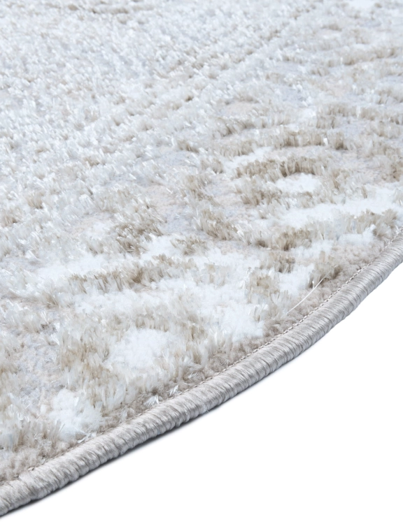 Efloor Dywan Nowoczesny Wenecja 120cm Okrągły Ornament Beżowy