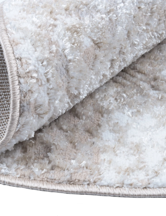 Efloor Dywan Nowoczesny Wenecja 120cm Okrągły Ornament Beżowy