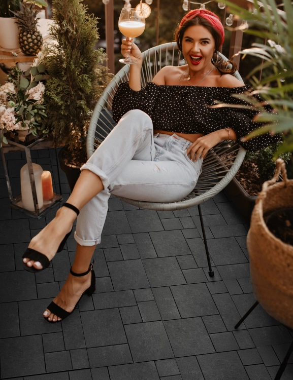 efloor_Płytka_Tarasowa_Podest_Tarasowy_30x30cm_Stone_Mosaic_Grafit_Balkon_Taras