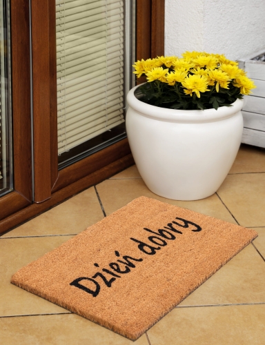 Efloor Wycieraczka pod drzwi kokosowa 40x60cm Dzień dobry