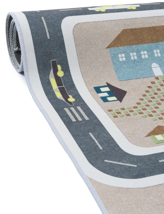 Efloor Dywan Dziecięcy Ulice 150x200cm Szary