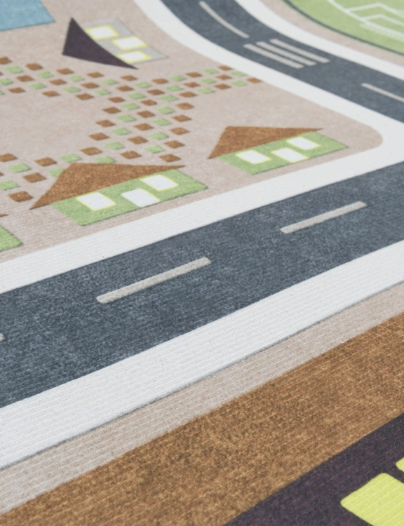 Efloor Dywan Dziecięcy Ulice 150x200cm Szary