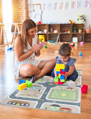 Efloor Dywan Dziecięcy Ulice 100x150cm Szary