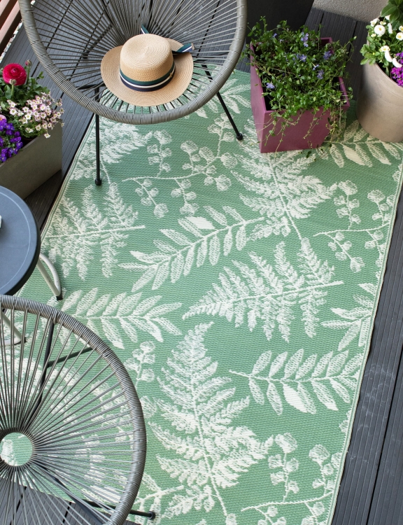 Efloor Dywan Zewnętrzny 120x170cm Liście Zielony