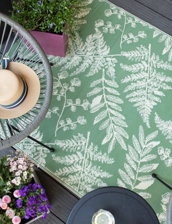 Efloor Dywan Zewnętrzny 120x170cm Liście Zielony