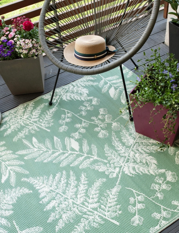 Efloor Dywan Zewnętrzny 120x170cm Liście Zielony
