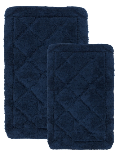 Efloor Komplet Dywaników Łazienkowych Soft 2el 50x80cm + 40x60cm Antypoślizgowy Granatowy