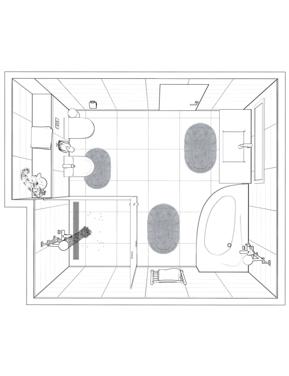 Efloor Komplet Dywaników Łazienkowych Soft 3el 50x80cm + 2szt. 40x60cm Owal Beżowy