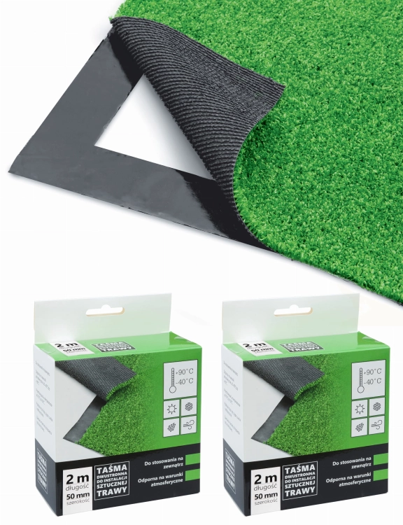 efloor Zestaw 2szt Taśma do sztucznej trawy 50 mm rolka 2 m