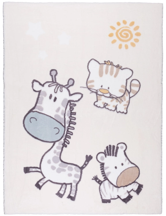 Efloor Dywan Dziecięcy Pluszowy Maximo 120x160cm Żyrafa Kremowy