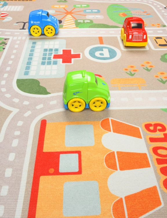 Dywan Dziecięcy Ulice 150x200cm Beżowy