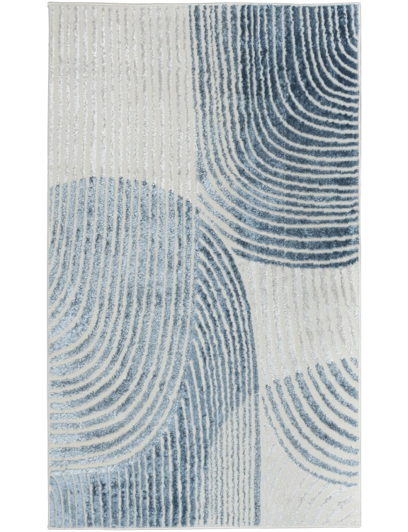 E-floor Dywan Nowoczesny Tori 67x120cm Abstrakcja Niebieski