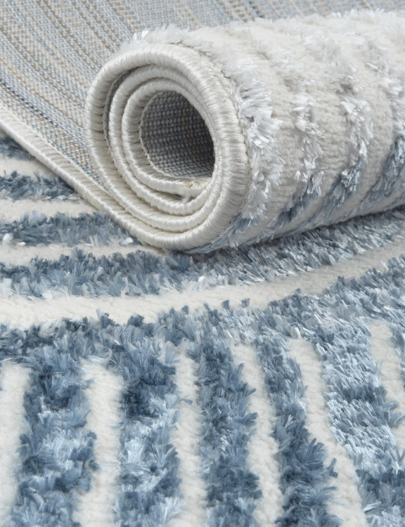 E-floor Dywan Nowoczesny Tori 67x120cm Abstrakcja Niebieski