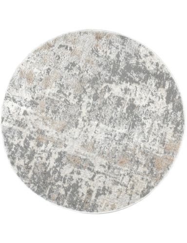 e-floor Dywan Nowoczesny Wenecja 120cm Okrągły Przecierka Szary