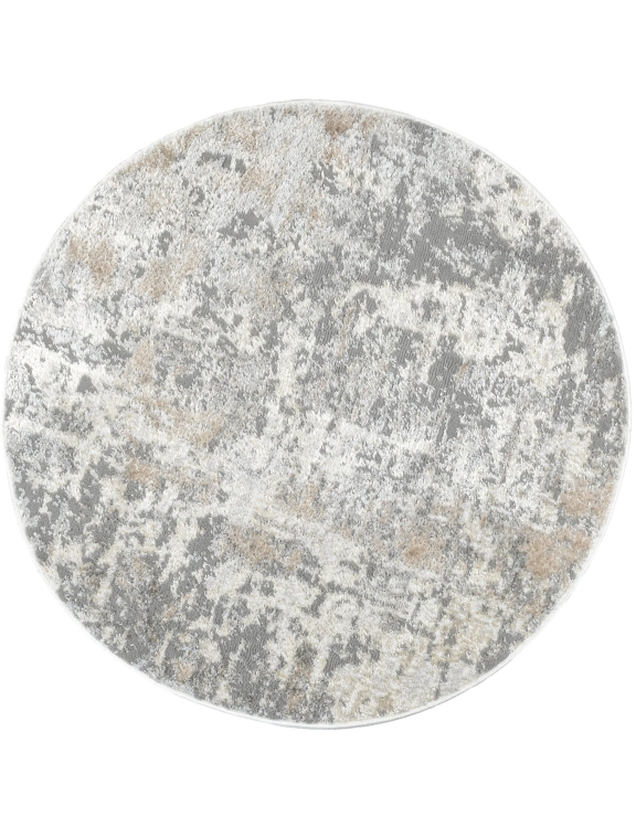 e-floor Dywan Nowoczesny Wenecja 120cm Okrągły Przecierka Szary