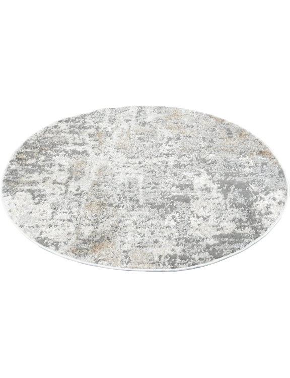 e-floor Dywan Nowoczesny Wenecja 120cm Okrągły Przecierka Szary