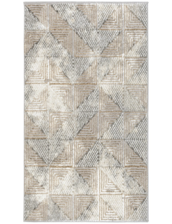 e-floor Dywan Nowoczesny Wenecja 67x120cm Geometryczny Beżowy