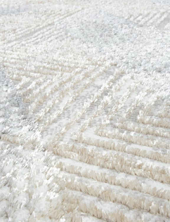 e-floor Dywan Nowoczesny Wenecja 120cm Okrągły Geometryczny Beżowy