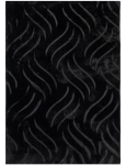 Dywan Glamour 160x220cm Fala Czarny